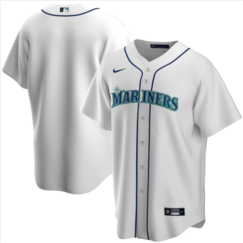 Men's Seattle Mariners White Base Stitched Jersey Men's Seattle Mariners White Base Stitched Jersey